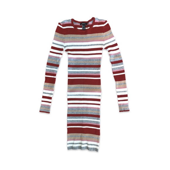 Forever 21 Dresses & Skirts - Forever21 Striped Bodycon Sweater Dress Size Small